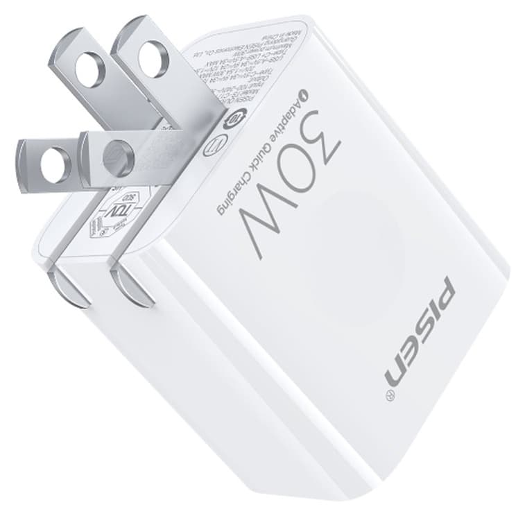Củ sạc Pisen 2 cổng type C USB 30W TS-C171