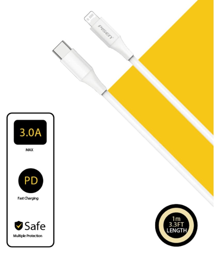 Cáp sạc Pisen type-C – Lightning 1m CL-PD-1000