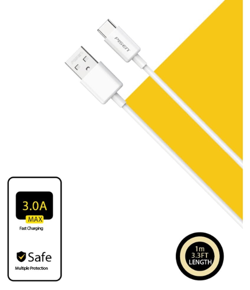Cáp sạc Pisen USB-A – Type-C 1m TC25-1000
