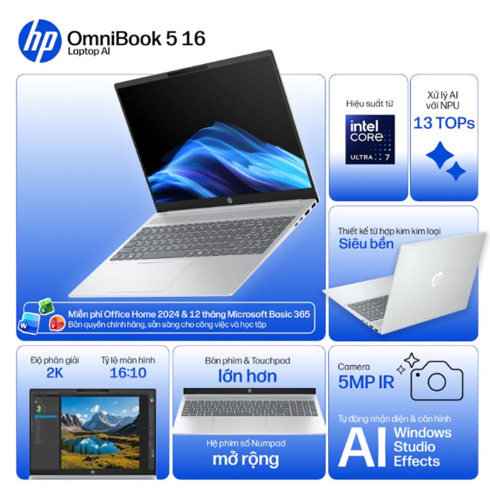 Laptop HP OmniBook 5 AI 16-af1054TU C1MN8PA