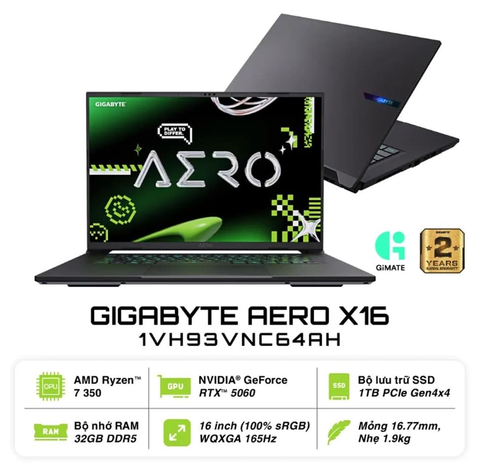 Laptop Gigabyte Gaming AERO X16 1VH93VNC64AH