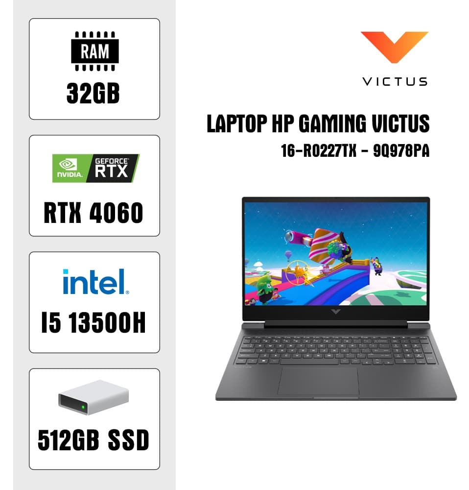 Laptop HP Gaming Victus 16-r0227TX – 9Q978PA