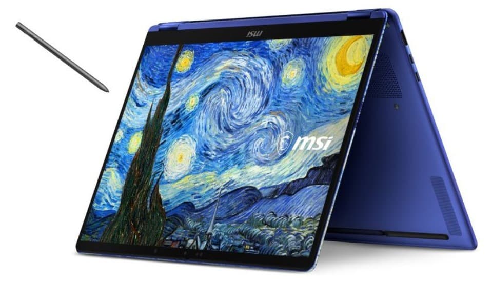 Laptop MSI Prestige Flip AI+ Vincent van Gogh Starry Night Over the Rhône 260VN