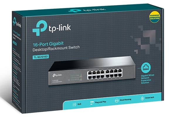 Switch TP-Link TL-SG1016D (Gigabit (1000Mbps)/ 16 Cổng/ Vỏ Thép)
