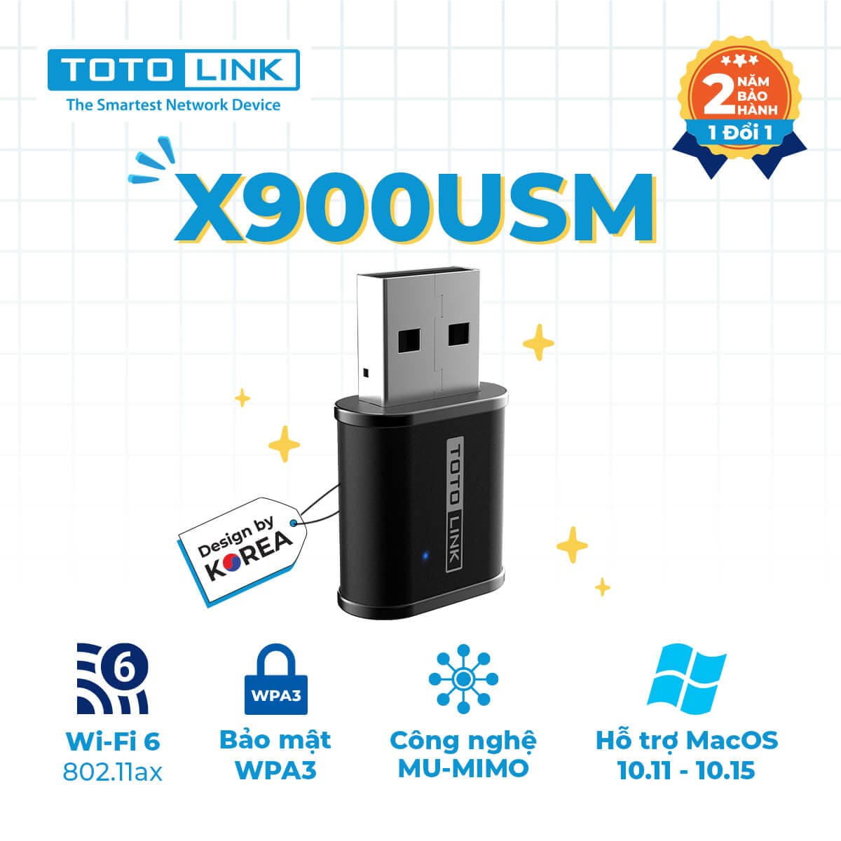 Cạc mạng không dây Totolink USB X900USM