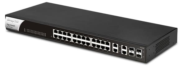 Switch Draytek Vigor Switch G1282 (Gigabit (1000Mbps)/ 24 Cổng/ 4 SFP/ Managed Switch/ Vỏ Thép)