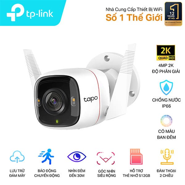 Camera ip wifi ngoài trời TP-Link Tapo C320WS