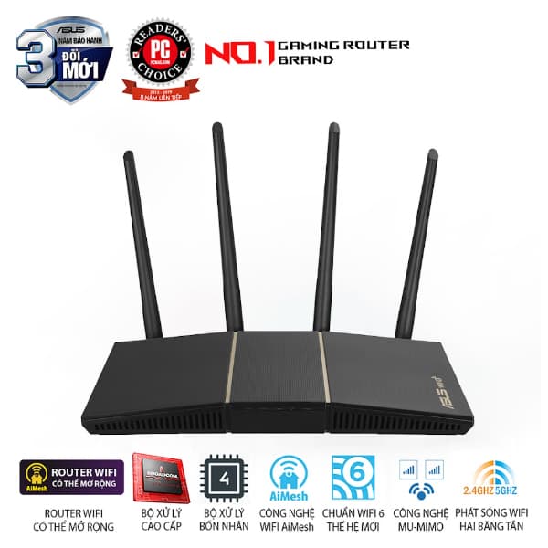 Bộ phát wifi 6 Asus RT-AX57