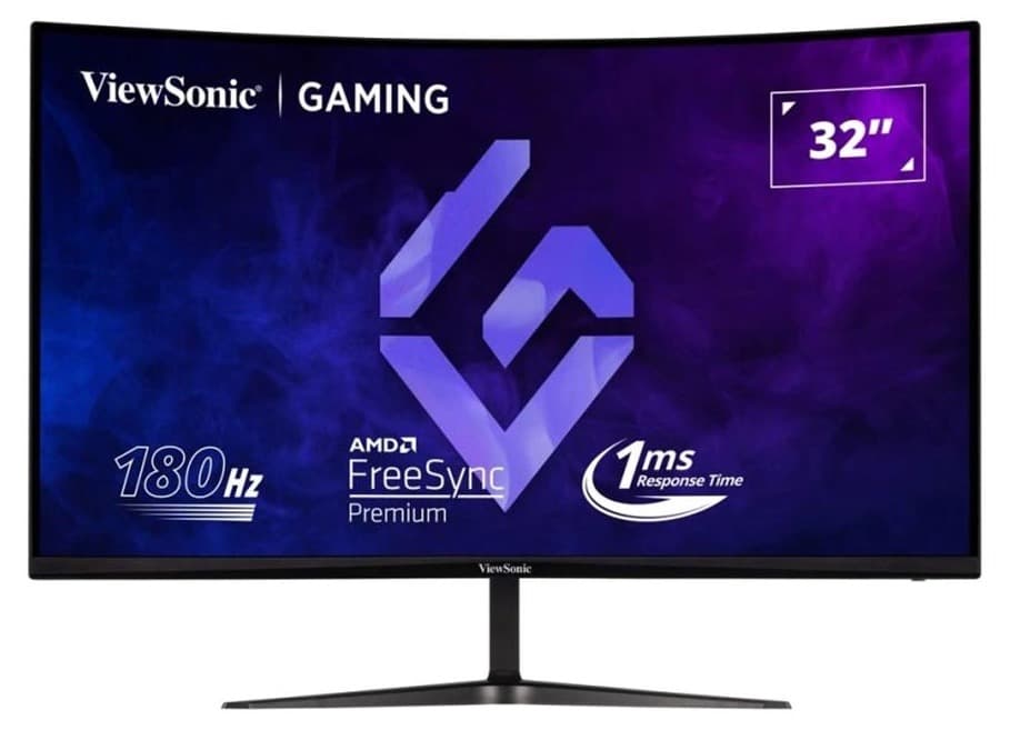 Màn hình gaming Viewsonic VX3218C-2K (32Inch/ QHD (2560×1440)/ 1ms/ 180Hz/ 300cd/m2/ VA/ Tích hợp loa)