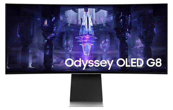 Màn hình cong Samsung Odyssey G8 LS34BG850SEXXV (WQHD (3440×1440)/ 34Inch/ 0,03ms/ 175Hz/ 250cd/m2/ OLED/ Loa/ OLed)