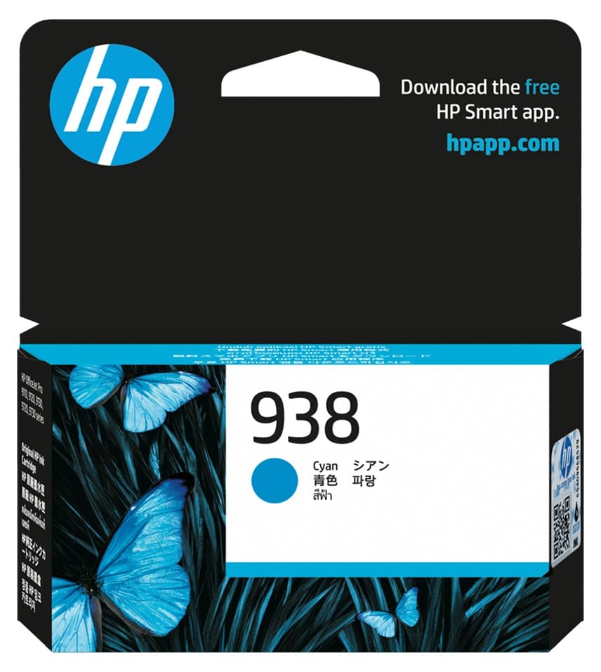 Mực in phun HP 938 Cyan Original Ink Cartridge 4S6X5PA