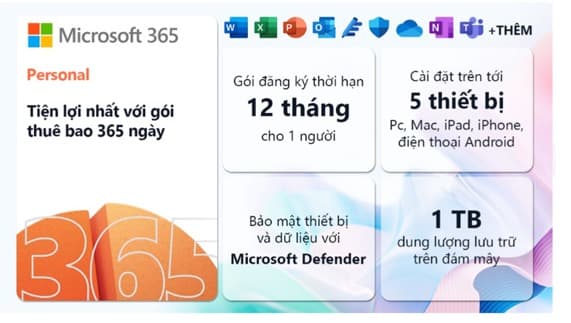 Phần mềm Office Microsoft 365 Personal ESD EP2-32313