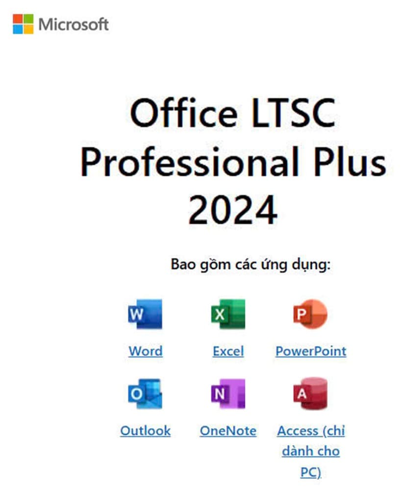 Phần mềm Office Microsoft LTSC Professional Plus 2024 for MAC