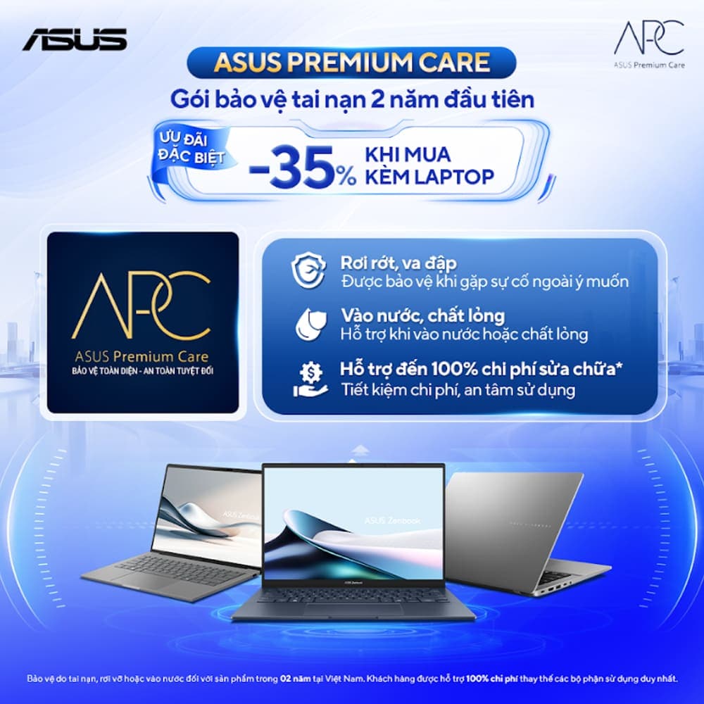 Gói dịch vụ bảo hành rơi vỡ Laptop Asus ADP-24M 24 tháng