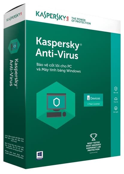 Bản quyền phần mềm Kaspersky dùng cho máy tính