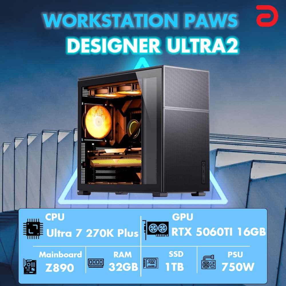 Máy tính PAWS Đồ Họa — 5060ti 16gb