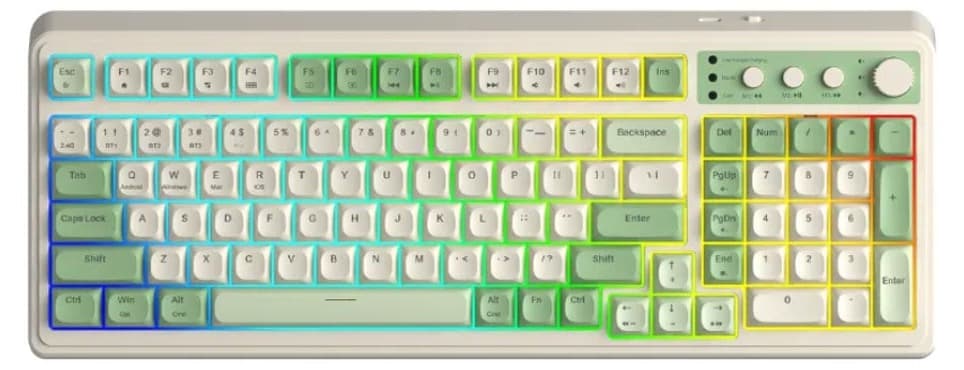 Bàn phím Gaming Aula S99 Xanh lá Be