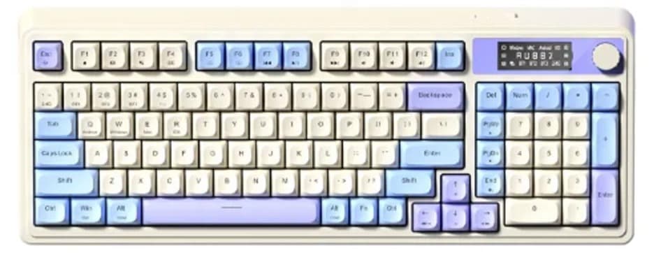 Bàn phím Gaming Aula S99 Pro xanh dương be tím