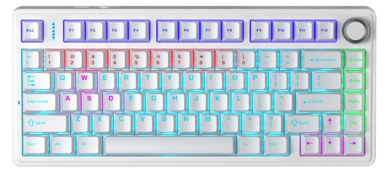 Bàn phím cơ Aula F75 Trắng Red Switch