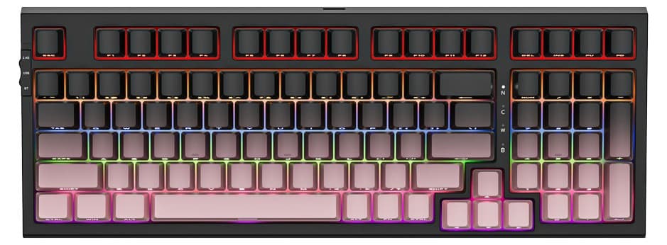 Bàn phím cơ Newmen Gaming GM328 Plus, Gradient Pink