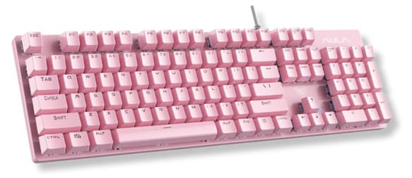 Bàn phím cơ Aula S2022 Hồng Blue Switch