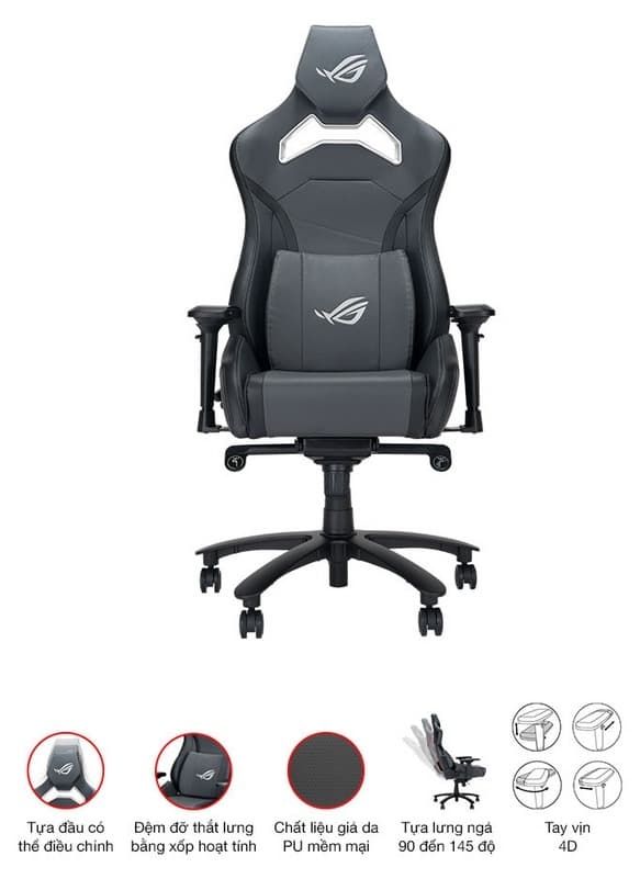 Ghế Game Asus ROG CHARIOT X CORE Gray