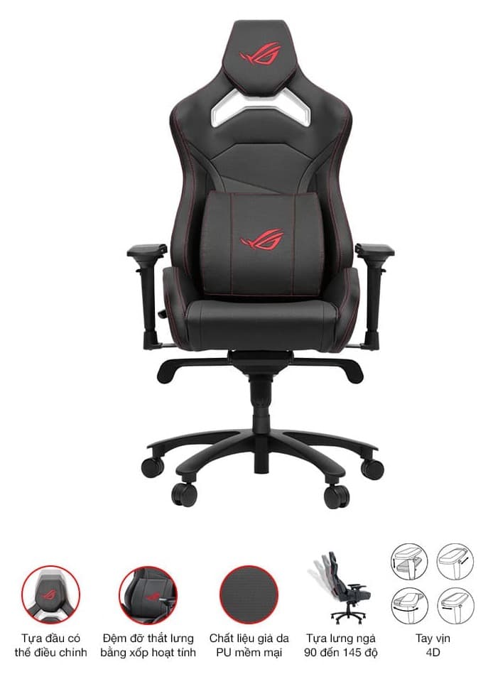 Ghế Game Asus ROG CHARIOT X CORE Black