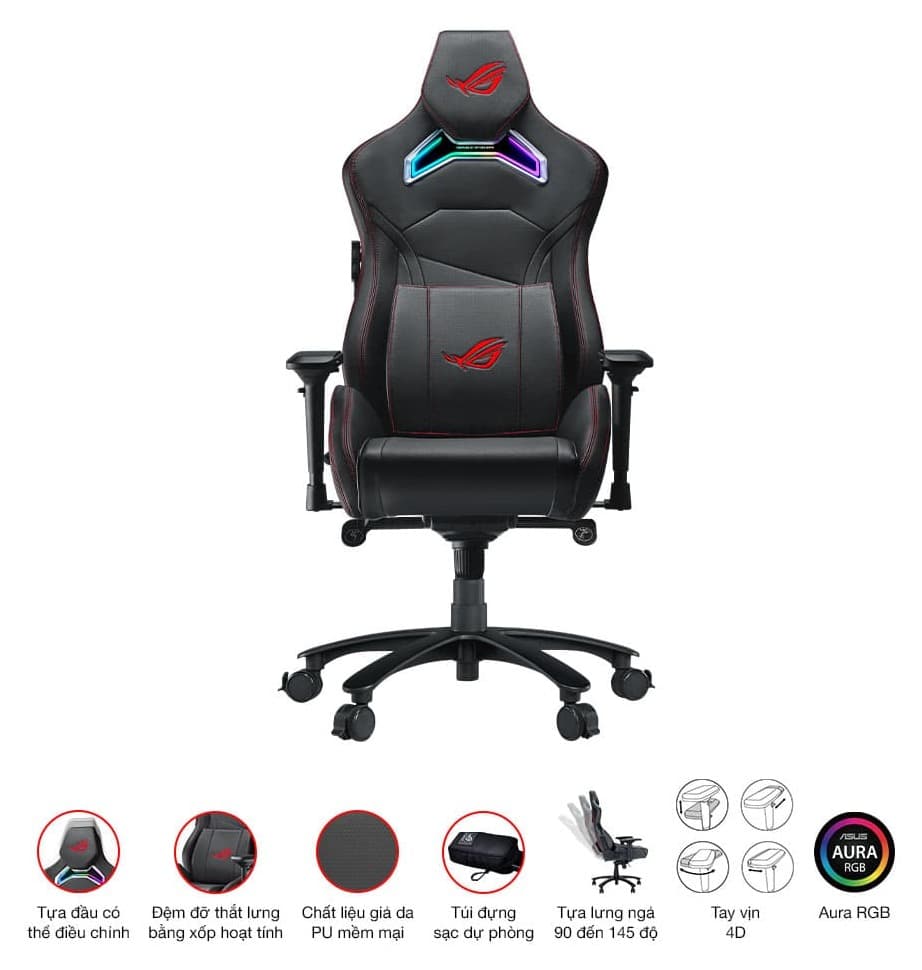 Ghế Game Asus ROG CHARIOT X RGB Black