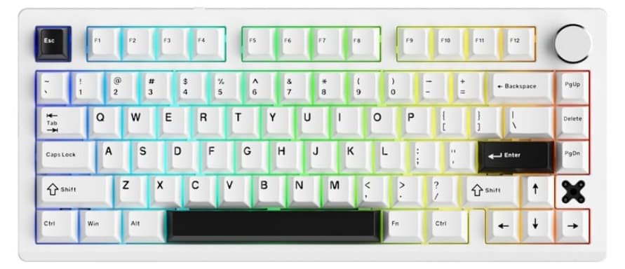 Bàn phím cơ không dây Dareu FLEX 75 White Black Pegasus switch