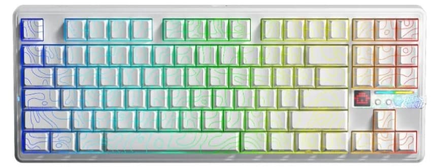 Bàn phím cơ Aula 3 MODE F87 Pro V2 Màu Trắng Contour Star Vector switch