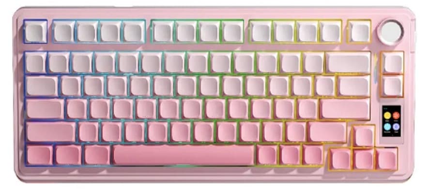 Bàn phím cơ Aula 3 MODE S75 PRO màu Hồng gradient Grey Wood V3 Switch