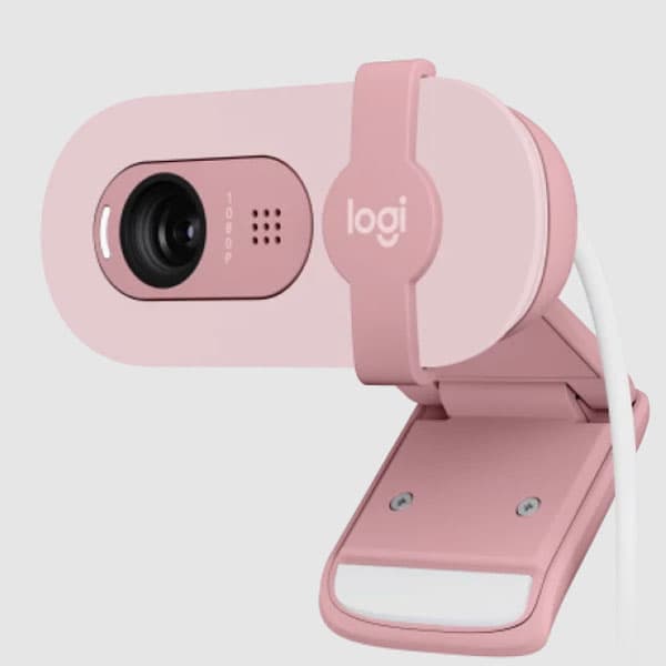 Webcam Logitech Brio 100 1080p full HD- Màu hồng