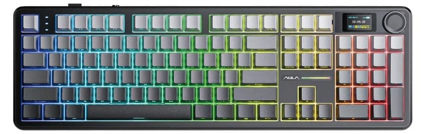 Bàn phím cơ Aula 3 MODE F108 PRO Xám + đen gradient Nimbus V3 switch