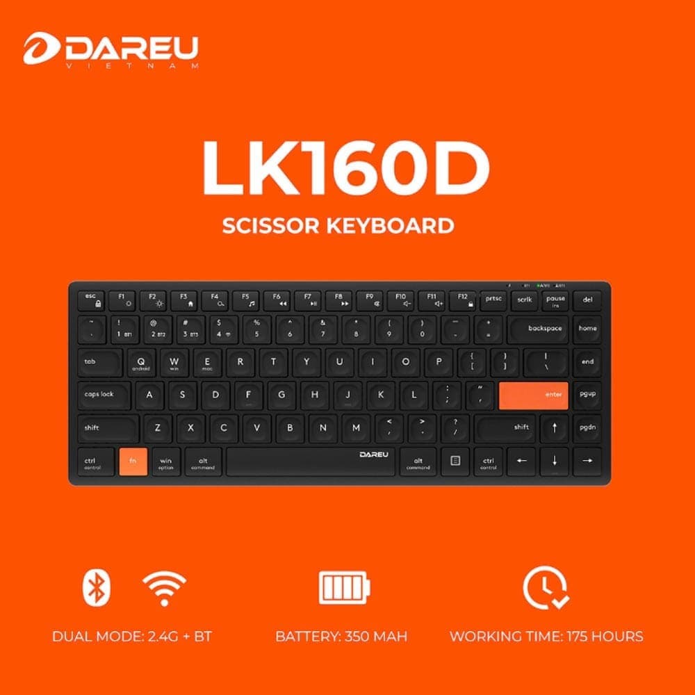 Bàn phím không dây Dareu LK160D
