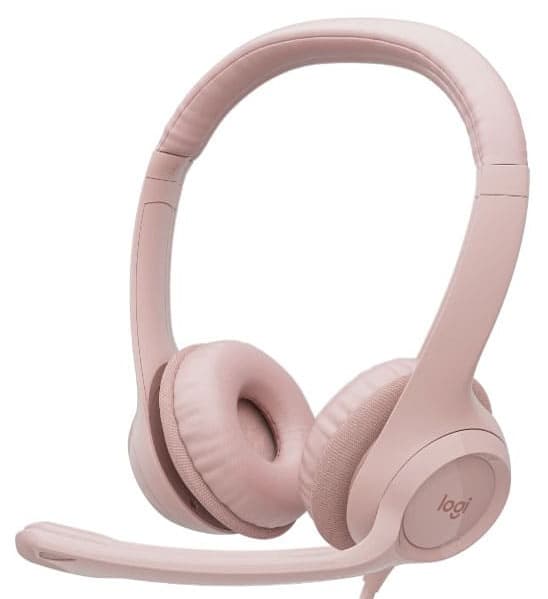 Tai nghe có dây Logitech H390 USB – Màu hồng