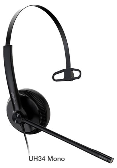 Tai nghe call center Yealink UH34 Mono (chuẩn USB, 1 tai)-đệm da