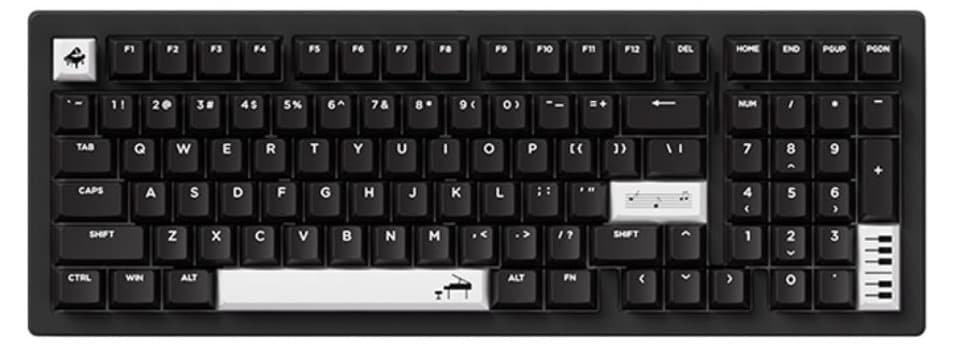 Bàn phím cơ AKKO SilverMonsGeek M2 V5 VIA Black on Silver