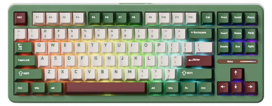 Bàn phím cơ AKKO TAC87 Matcha Red Bean Tri-Mode