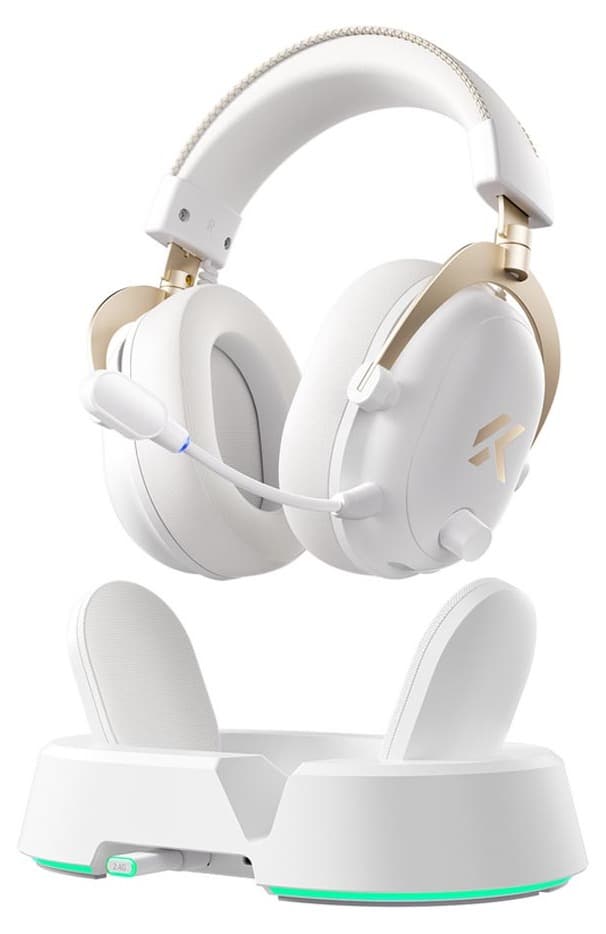 Tai nghe không dây Gaming MCHOSE V9 Turbo+ Wireless – White Gold