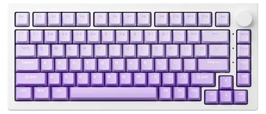 Bàn phím cơ AKKO 5075 V3 White&Purple Gradient – Frost Pink