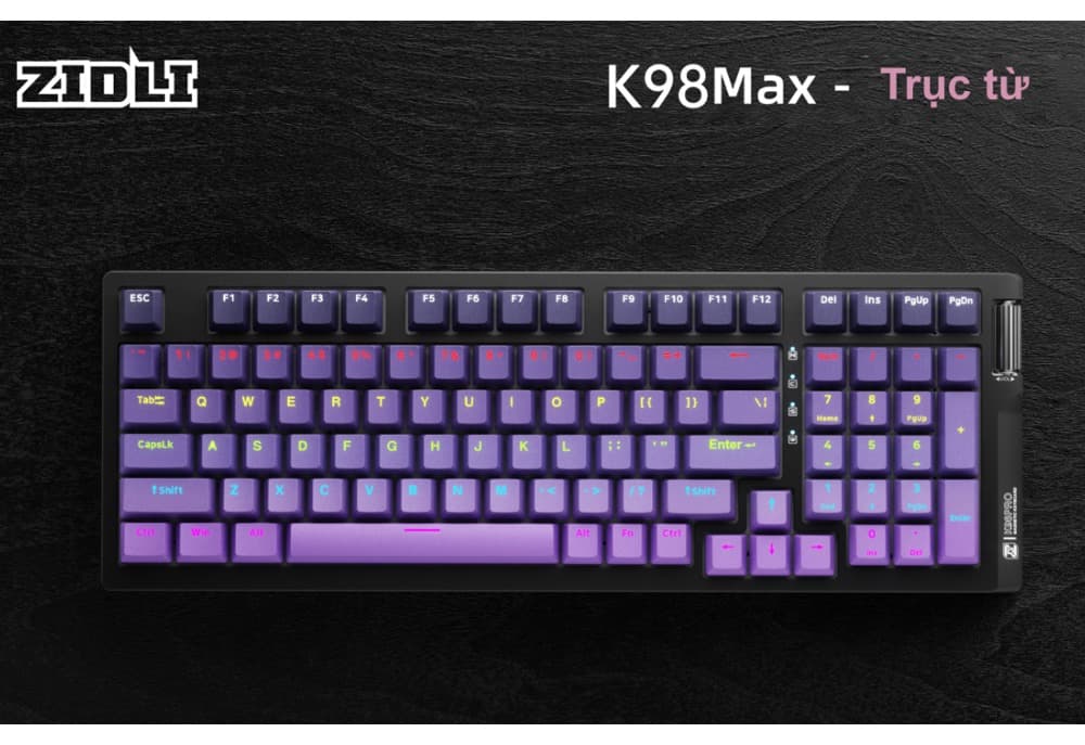 Bàn phím Zidli Zidli K98 Max TÍM