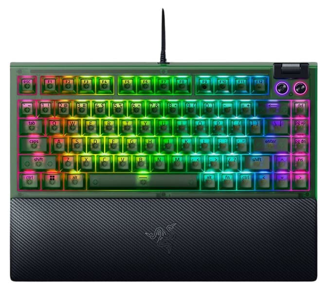 Bàn phím cơ Razer BlackWidow V4 75% – Phantom Green