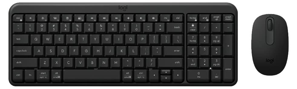 Bộ bàn phím chuột không dây Logitech MK250 (Đen)