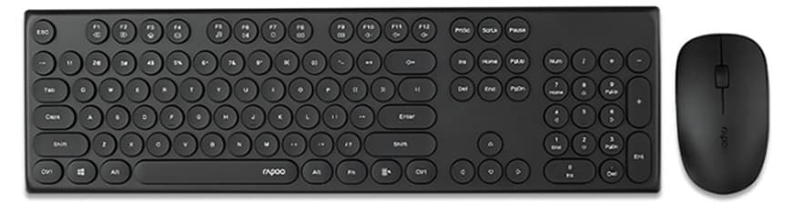 Bộ bàn phím chuột không dây Rapoo X260S – Màu đen