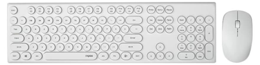 Bộ bàn phím chuột không dây Rapoo X260S – Màu trắng