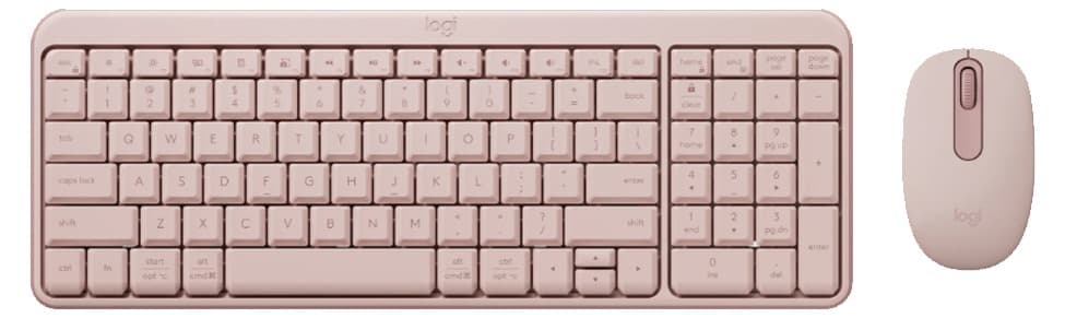 Bộ bàn phím chuột không dây Logitech MK250 (Hồng)