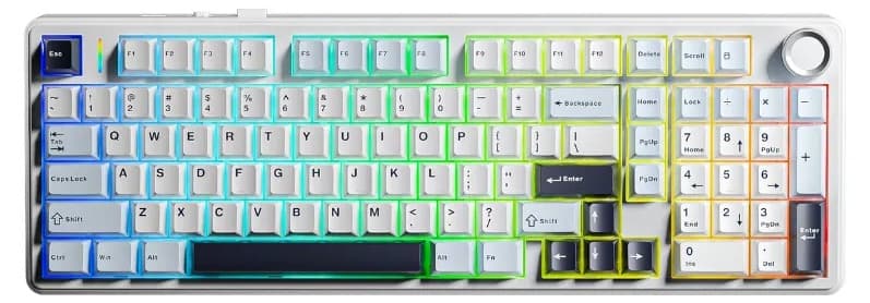 Bàn phím cơ Aula F99 PRO Xanh dương+trắng+tím đậm Star Vector switch