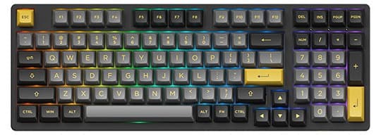 Bàn phím AKKO 3098B Multi-modes Black Gold Akko CS Jelly Purple switch