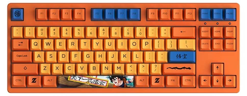 Bàn phím cơ AKKO 3087 RF Dragon Ball Z – Goku Wireless (Switch v3 – Cream Yellow)