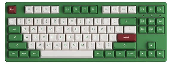 Bàn phím cơ AKKO 3087 RF Matcha Red Bean Wireless Akko V3 Cream Yellow switch